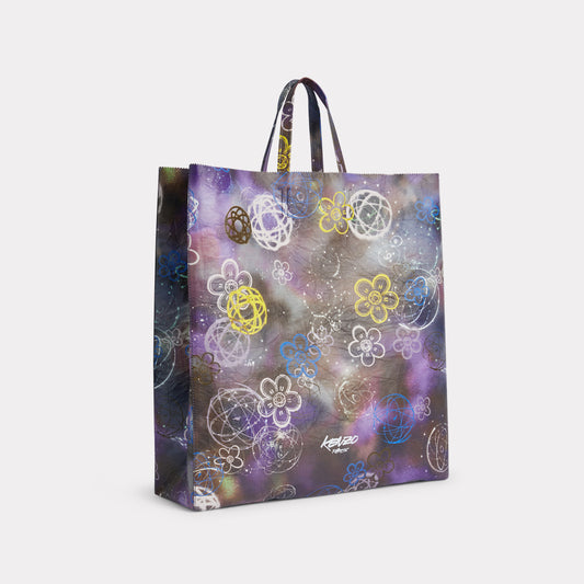 KENZO x FUTURA 2000 KENZO LARGE LEATHER TOTE BAG