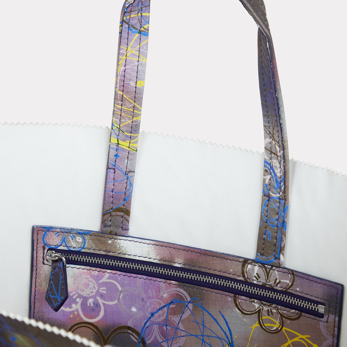 KENZO x FUTURA 2000 KENZO LARGE LEATHER TOTE BAG