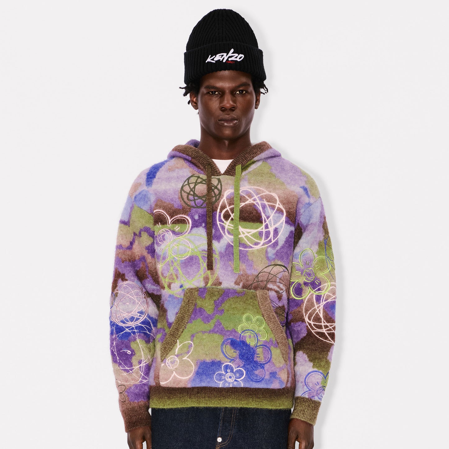 KENZO x FUTURA 2000 KNITTED HOODIE