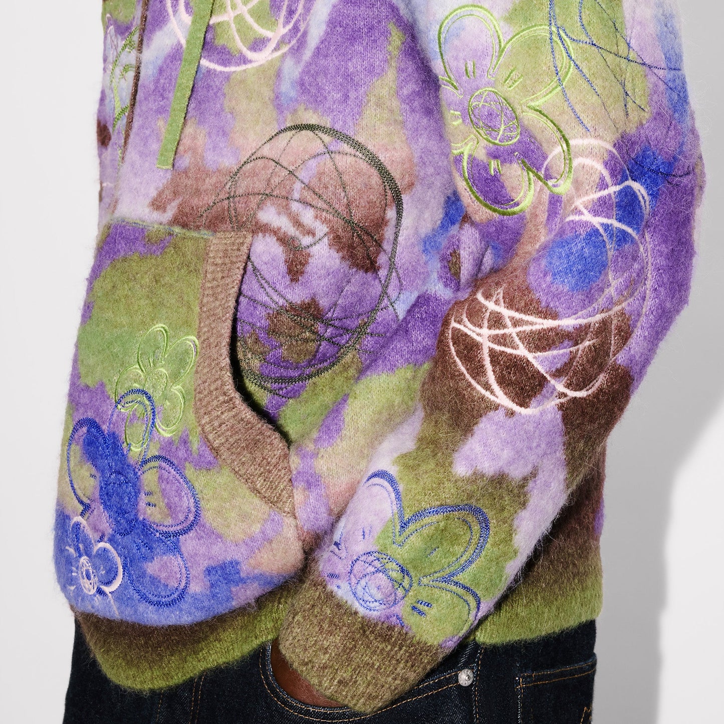 KENZO x FUTURA 2000 KNITTED HOODIE