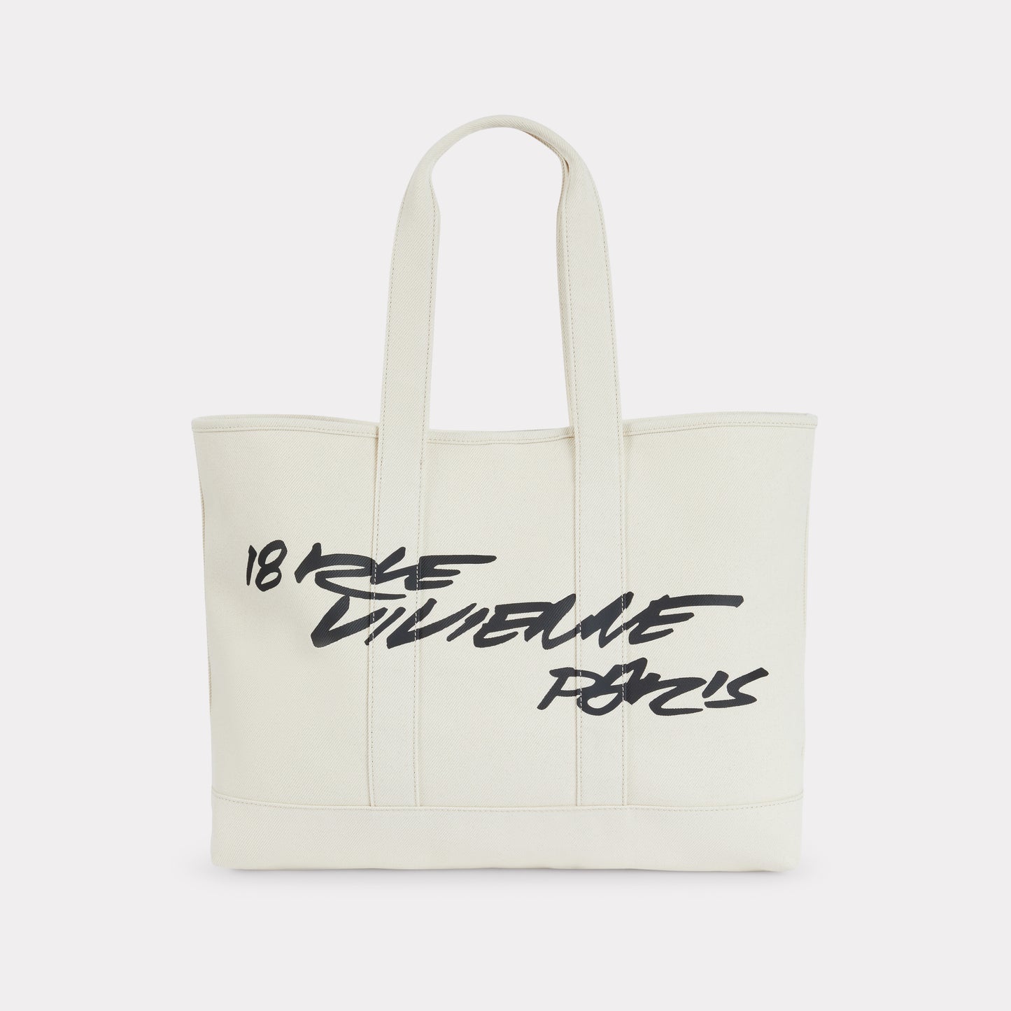 KENZO x FUTURA 2000 LARGE CANVAS TOTE BAG - ECRU