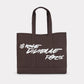 KENZO x FUTURA 2000 LARGE CANVAS TOTE BAG - CHOCOLATE