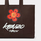 KENZO x FUTURA 2000 LARGE CANVAS TOTE BAG - CHOCOLATE