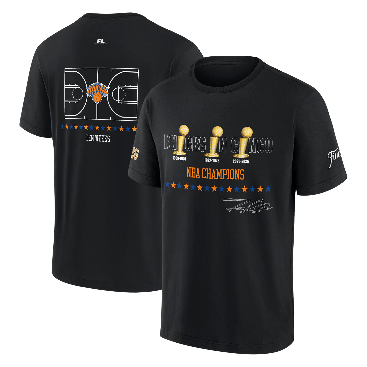 NEW YORK KNICKS x FUTURA 'Knicks In Cinco' T-Shirt