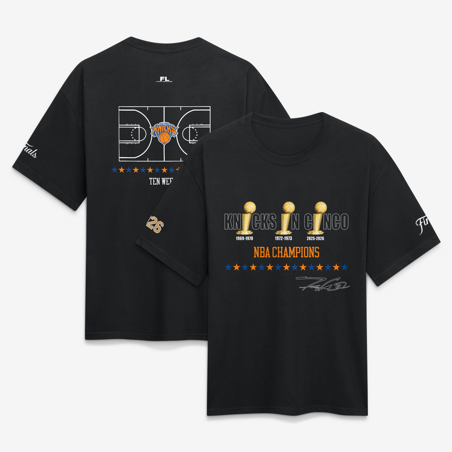NEW YORK KNICKS x FUTURA 'Knicks In Cinco' T-Shirt