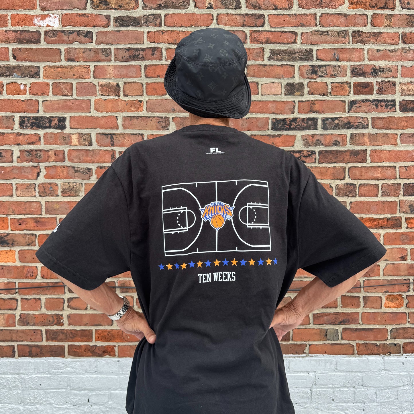 NEW YORK KNICKS x FUTURA 'Knicks In Cinco' T-Shirt