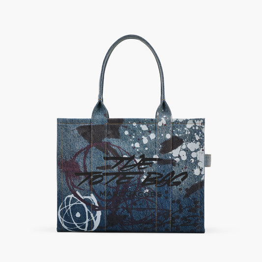 FUTURA x MARC JACOBS DENIM LARGE TOTE BAG